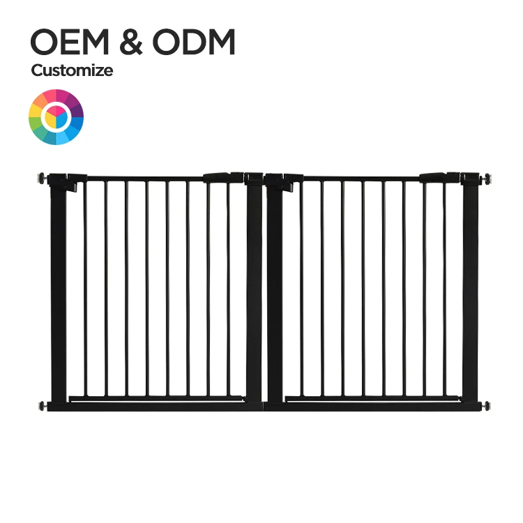 Metal baby gate House Stair Door Fence Pet Dog Cat Doorways Enclosure Auto Close Safety Baby Children Gate Guardrail