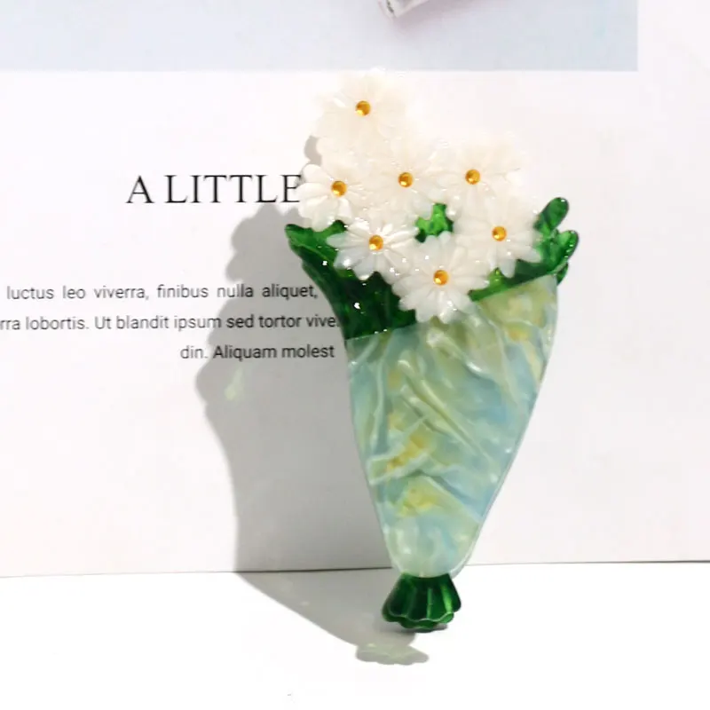 XinMei custom flower bunch hair clamp claw clips bulk eco-friendly cellulose acetate trendy claw clips for women hair