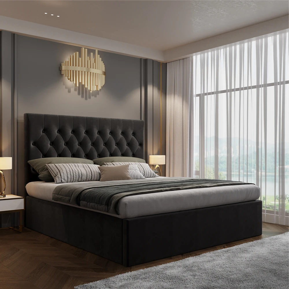 Modern Luxury bed Queen King Size Bed Single King Storage Beds