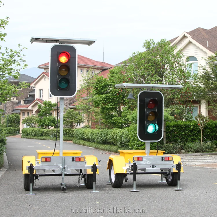Road Construction Equipment 3-lamps Tripod Traffic Signals with controller