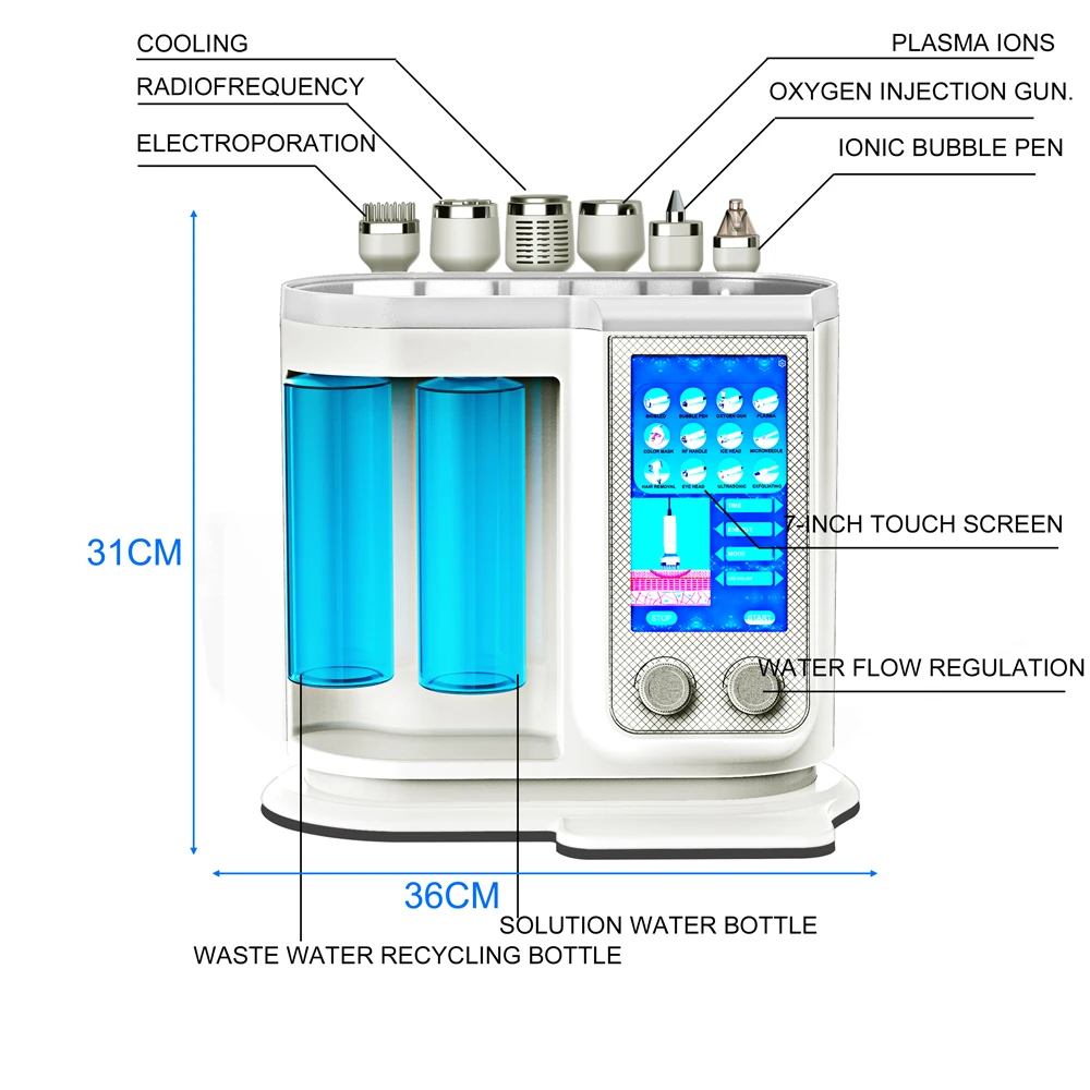 2023 Facial 7 In 1 Hydra Water Peel Microdermabrasion Hydrodermabrasion Facial Machine hydrafacials machine