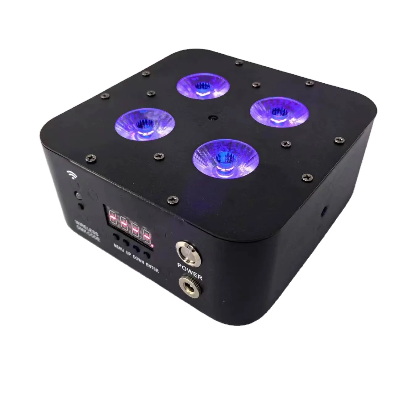 Yifa IR4 Uplights 4X18W Battery Spotlight 4 LEDs Wireless DMX&IR Remote Uplights Disco Club Party Stage Uplight