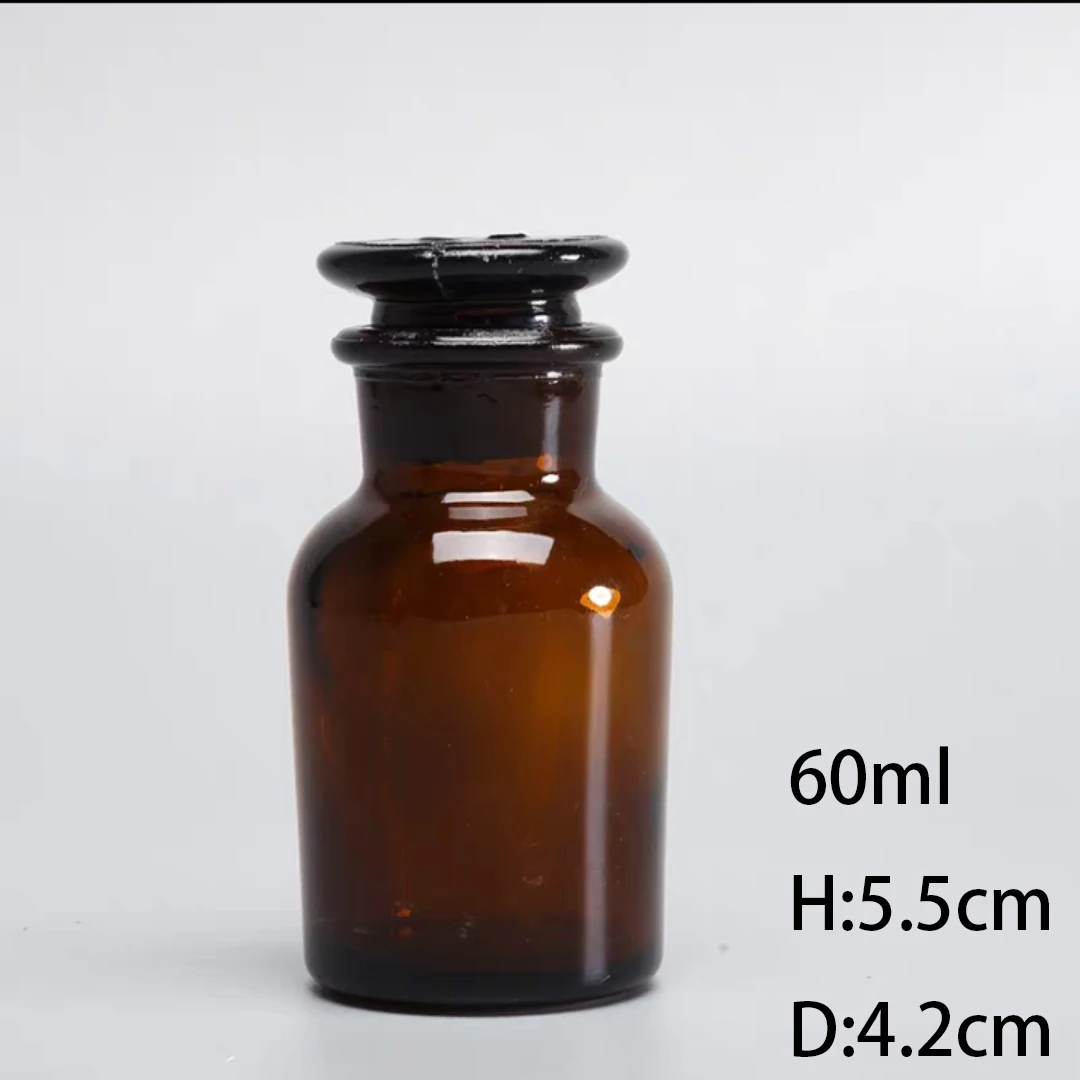 
Laboratory 60ml 250ml 500ml 1000ml Wide Mouth Clear Glass Reagent Bottles 