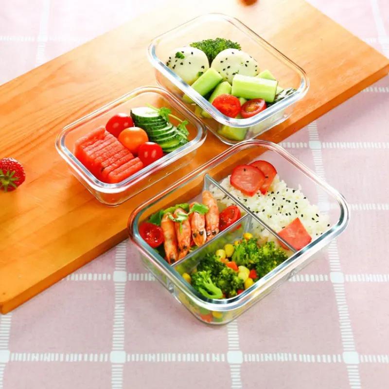 Контейнер для еды Bento микроволновая печь pyrex borosil стеклянный Ланч-бокс