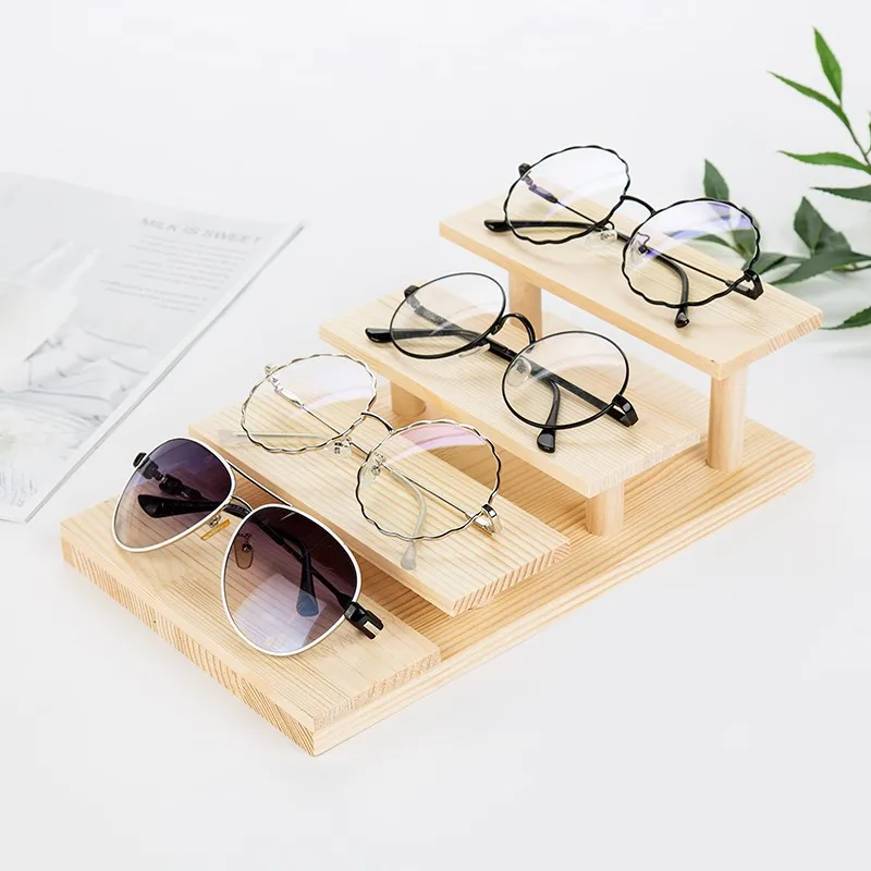 Новая многослойная полукруговая стойка для хранения стеллажей из массива дерева, стеллаж для очков