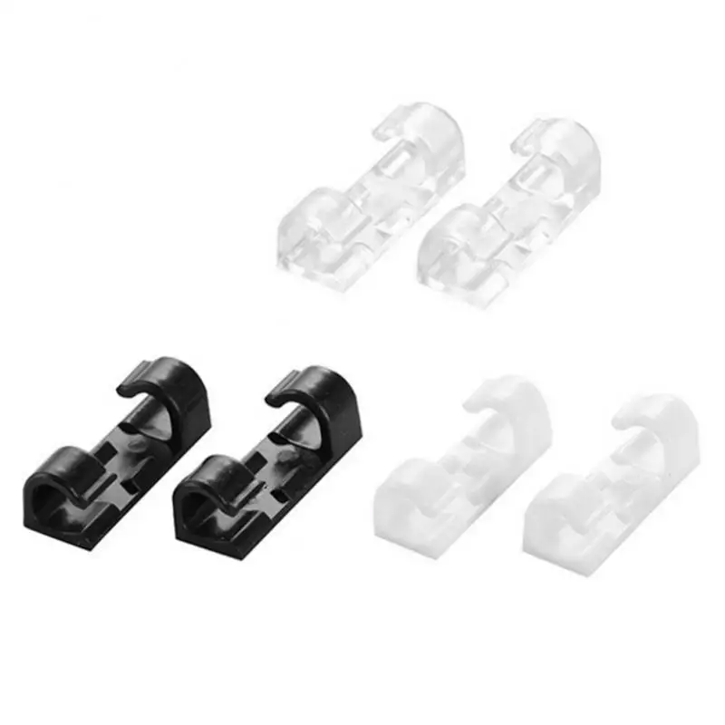Self-Adhesive Cable Clips Organizer Drop Wire USB Holder Cord Management Desktop & Workstation ABS Manager