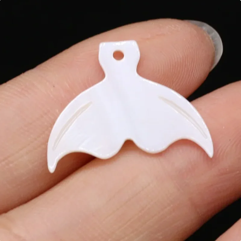 Natural White Shell Fish Tail Pendants Charms Mother of Pearl Shell for Jewelry Making DIY Earring Necklace Accessories Gift