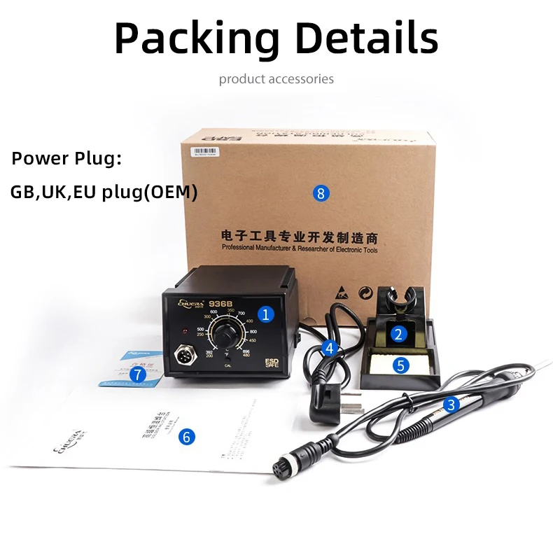 Factory Directly Supply 220V60W Anti-static constant temperature ESD 936 Soldering Station