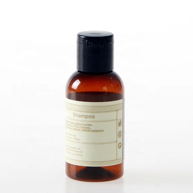 40ML black mini size amber travel hotel pet shampoo bottle