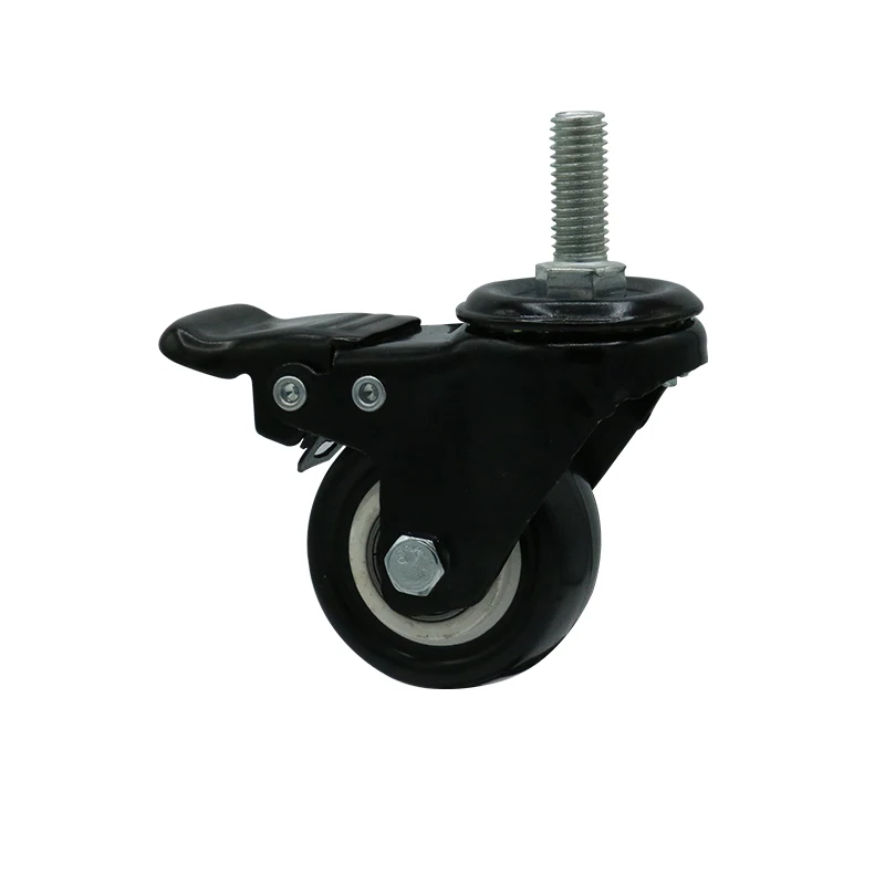 38mm50mm63mm black sofa universal caster ball double bearing heavy load brake caster