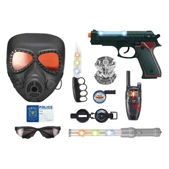 new design military play set children toys gun with light sound