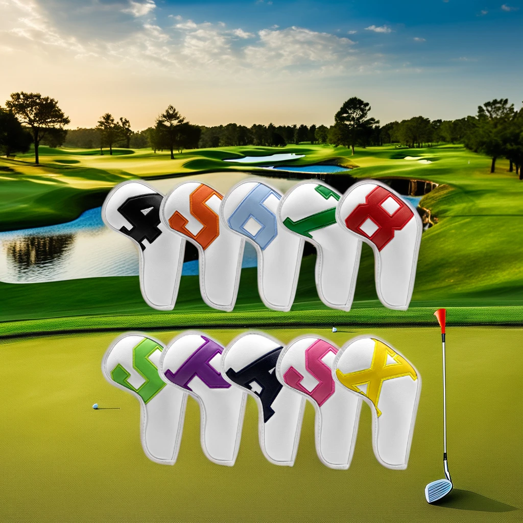 High Quality Custom Embroidery and Printing Golf Iron Headcover with Logo Unique Design golf club covers headcover