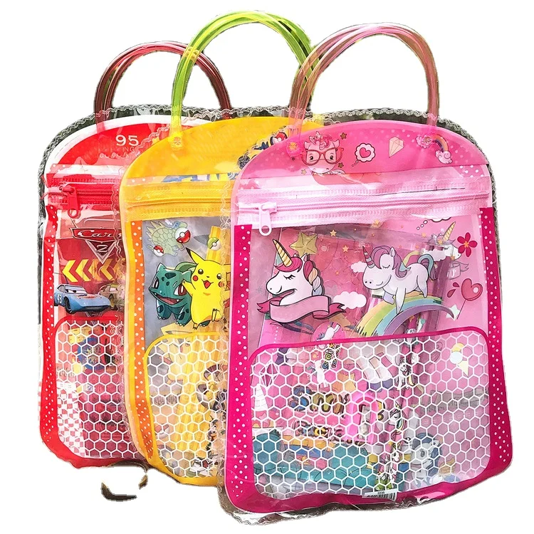 Stationery Kit Students Drawing Pencil Ruler Eraser Sharpener Ballpoint Pen Scissors Stationery Set Tools Gift