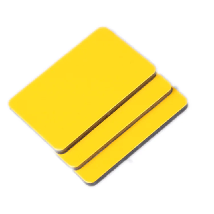 Yellow colored 4mm 30 si aluminum clad plastic panel