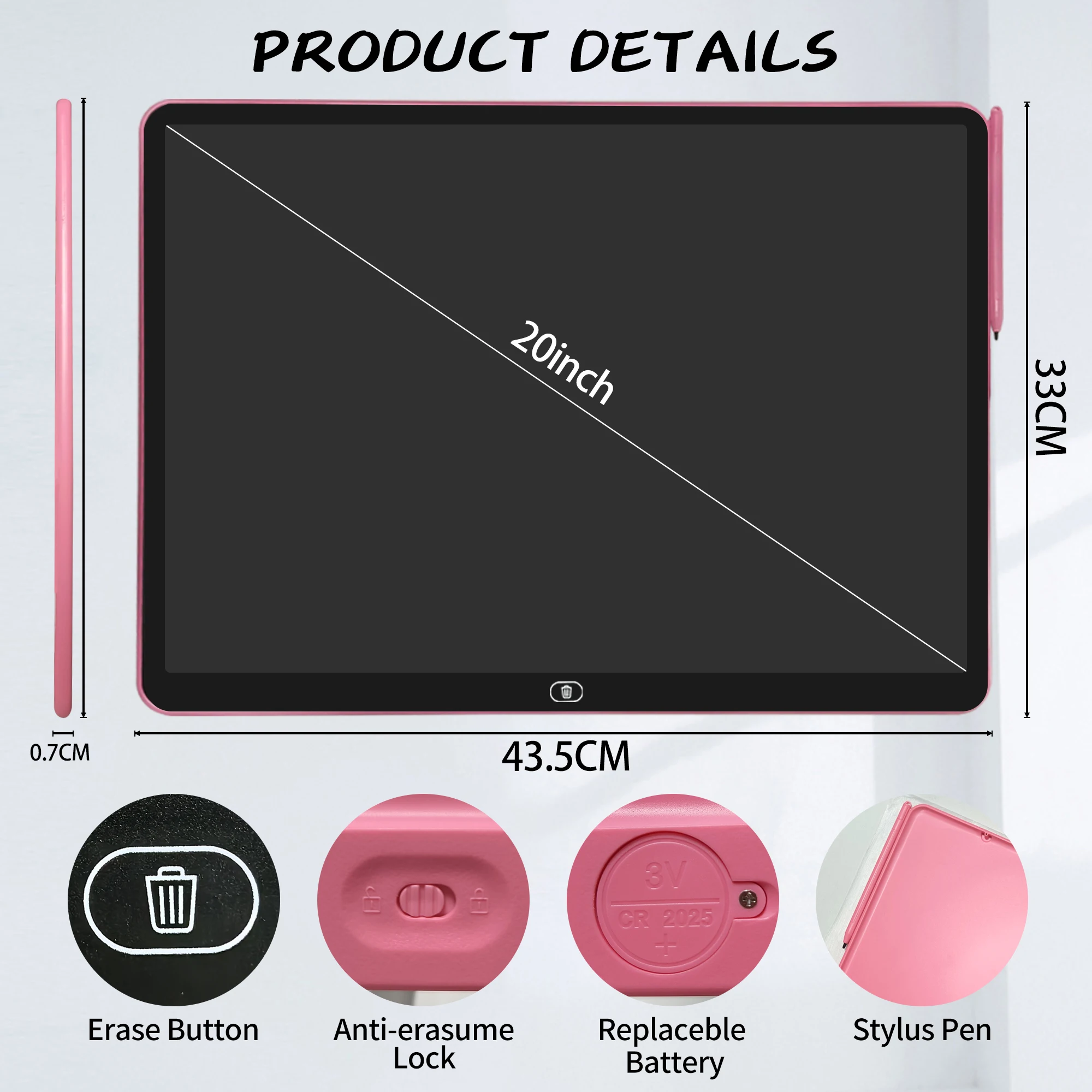 20 inches handwriting LCD Writing Tablet Drawing Board Electronic Writing Board eWriter digital writing pads