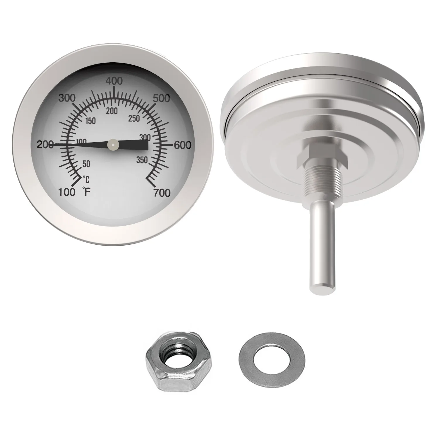 Stainless steel oven grill bimetal thermometer with screw home kitchen cooking thermometer baking oven thermometer