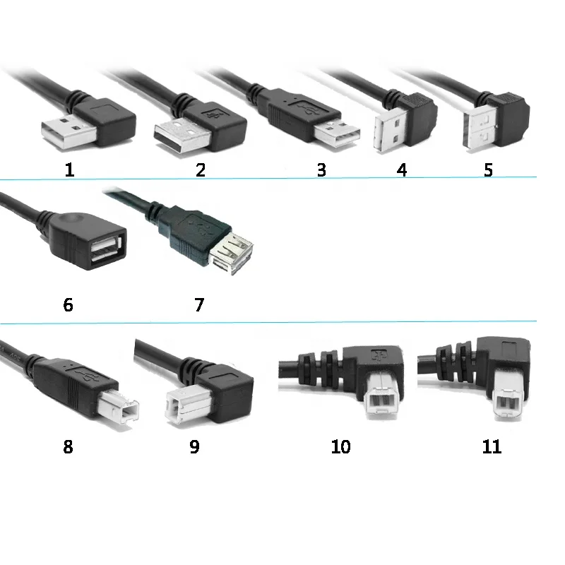 Manufacturers customize 22AWG USB 2.0 cable Male to Pigtail wire end open 2 cores with tinned cable