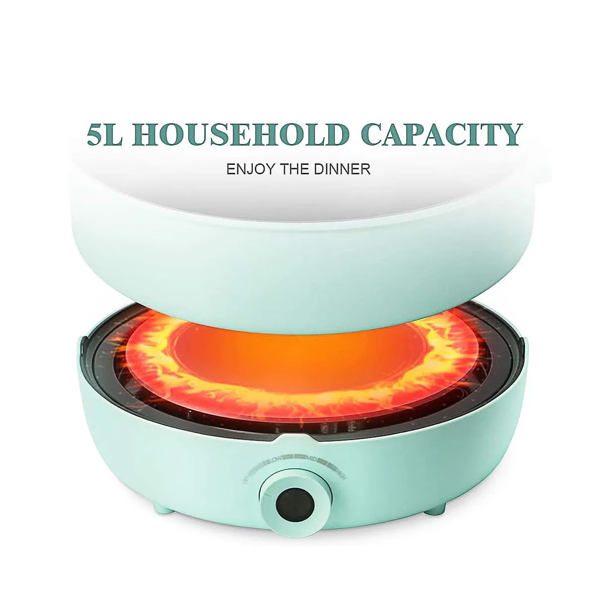 Factory Supply 5L 1800W Electric Non-stick Seperate