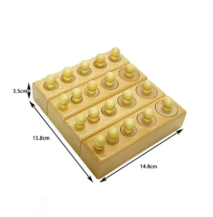 Baby Wooden Toys Colorful Socket Cylinder Block Set For Children Educational