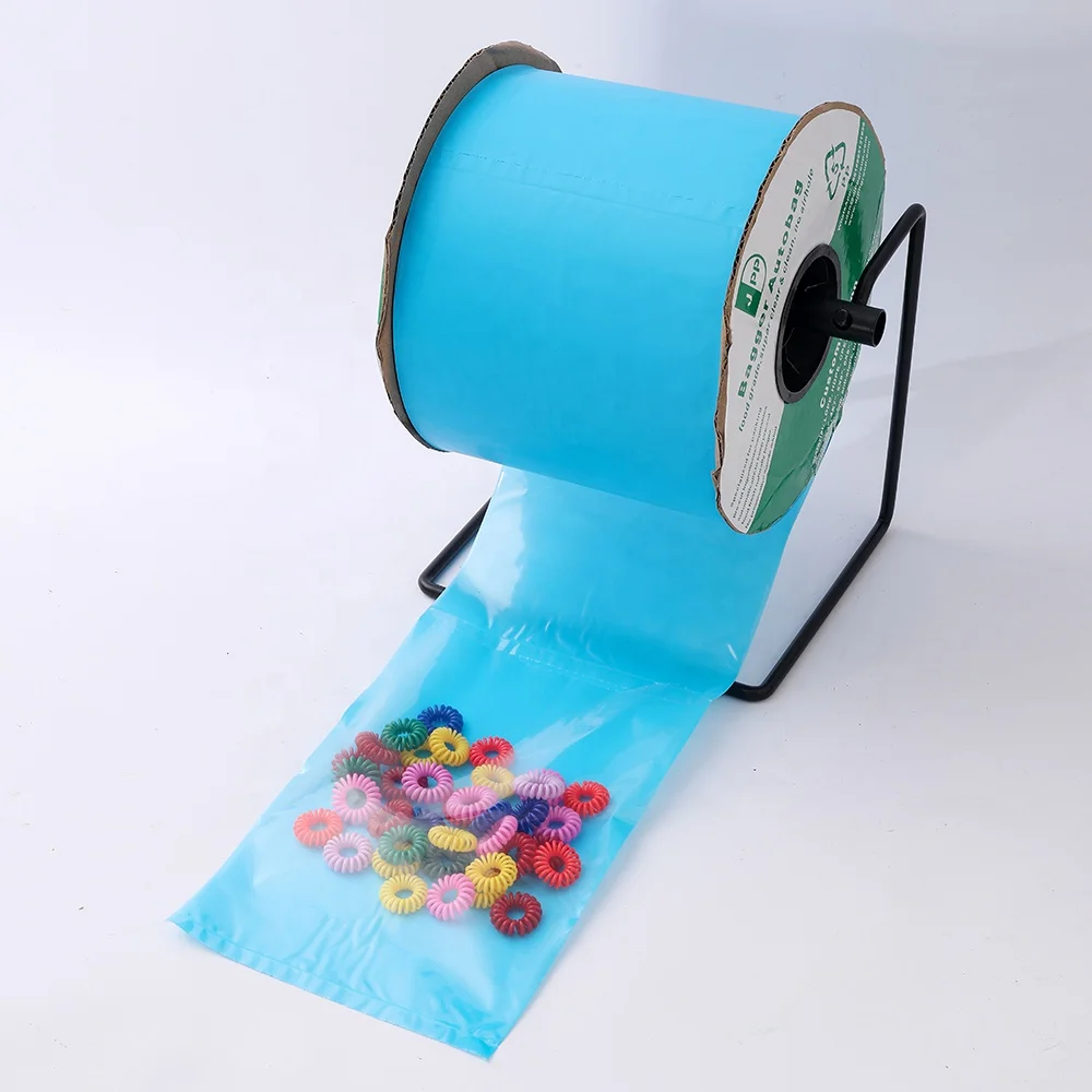 Custom Printed High Quality 12' x 16' Plastic Produce Bag on a roll, Pre-opened Automatical Plastic Bagger Packing Autobag Bag