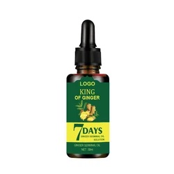 Private Label Natural Organic Hair Care Loss Treatment Serum Anti Hair Loss Promote Hair Growth 7 Days Ginger Essential Oil