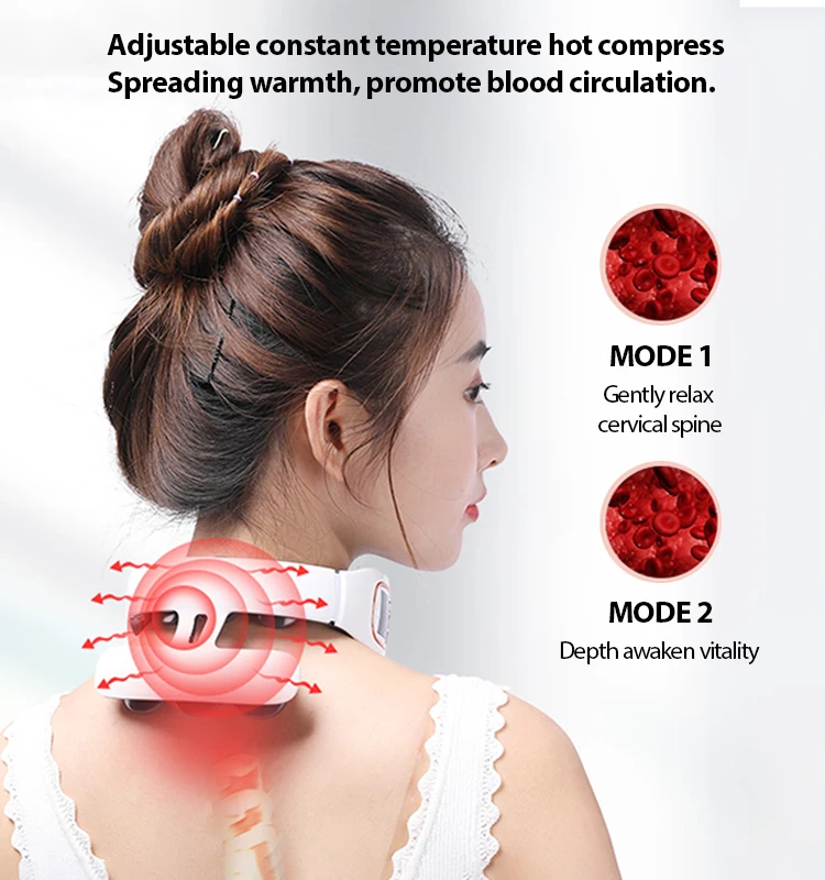 modern novel design smart neck massager heater electrode multi trigger point therapy neck acupuncture