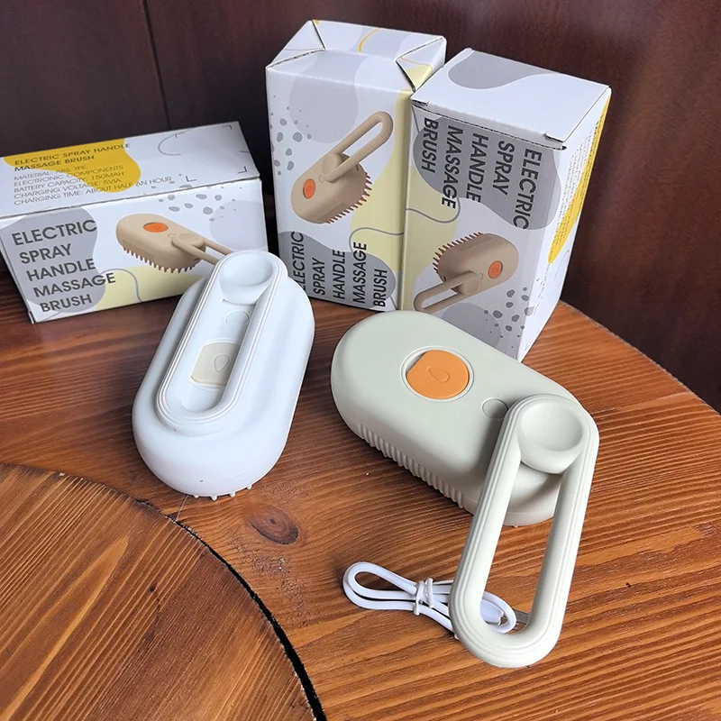 Multifunctional Self Cleaning Pet Dog Cat Grooming Hair Brush With Water Spray Cat Steam Brush For Cats