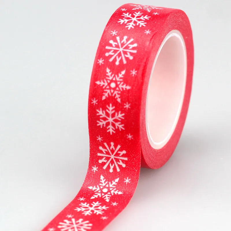 8 Designs Cute 15mmx10m Snow Deer Christmas Tree Decorative Washi Tape