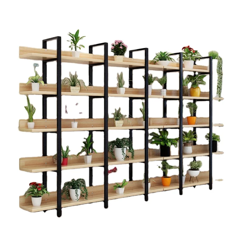 Flower shop display rack balcony wrought iron living room multi-layer shelf