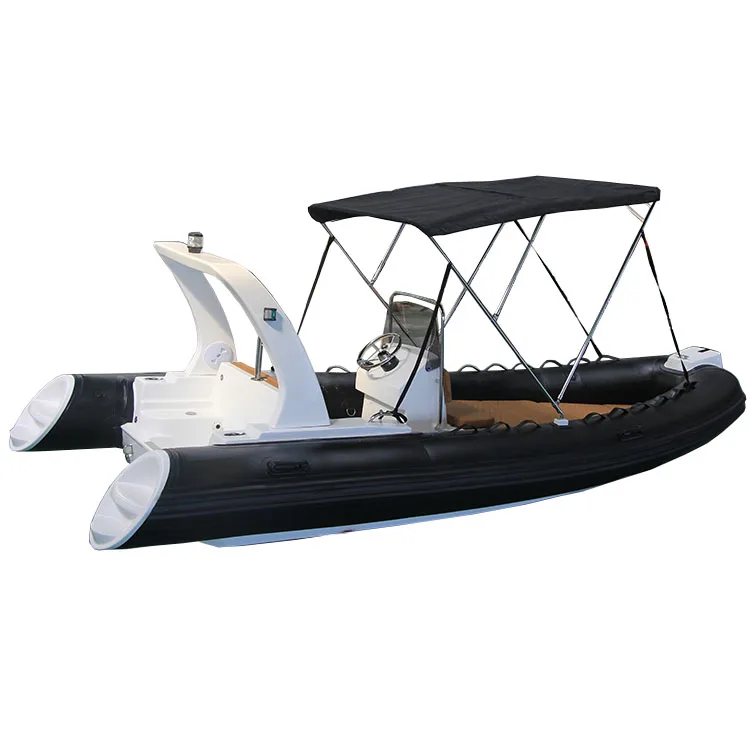 Hot Sale High Speed 540cm Semi Rigid Inflatable Fiberglass RIB Boat  Fishing Boat Patrol RIB540 for sale