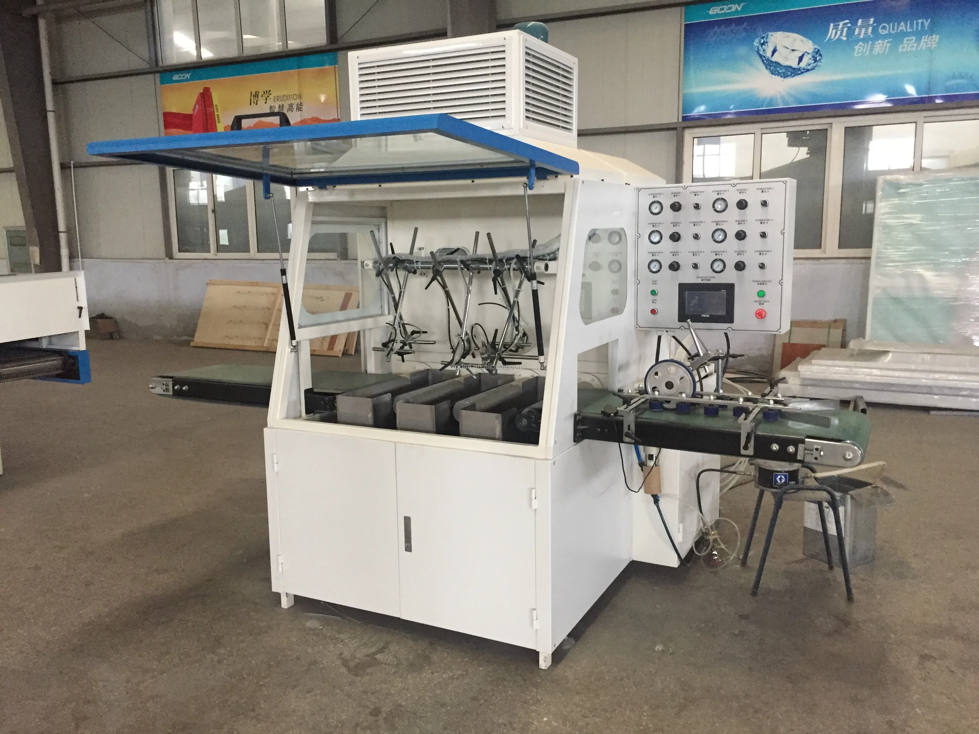 Woodworking Solid Wood MDF furniture UV PU Water based Profile Spray Spraying Painting Machine