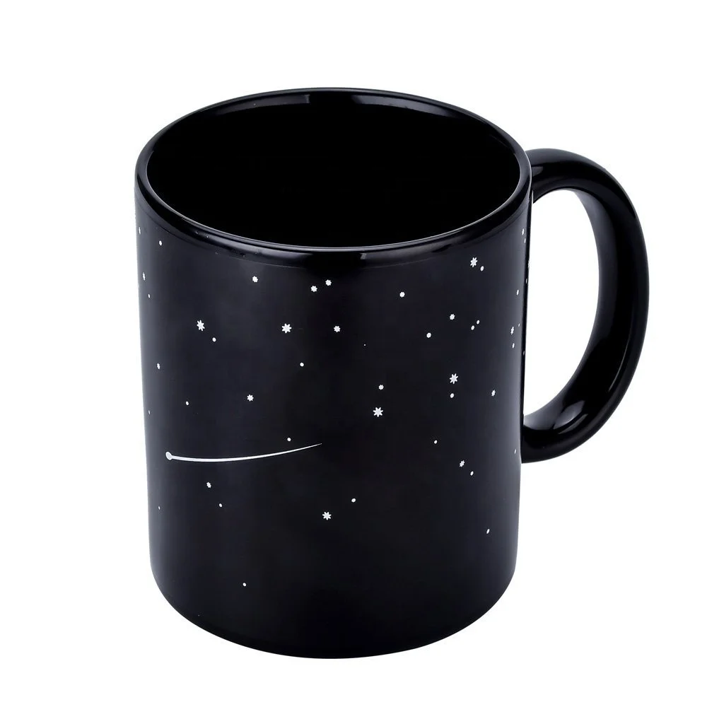 Novelty Magic Ceramic sublimation Coffee Mug 11 oz Heat Sensitive Solar System Unique Ideal Gifts tea cup color changing