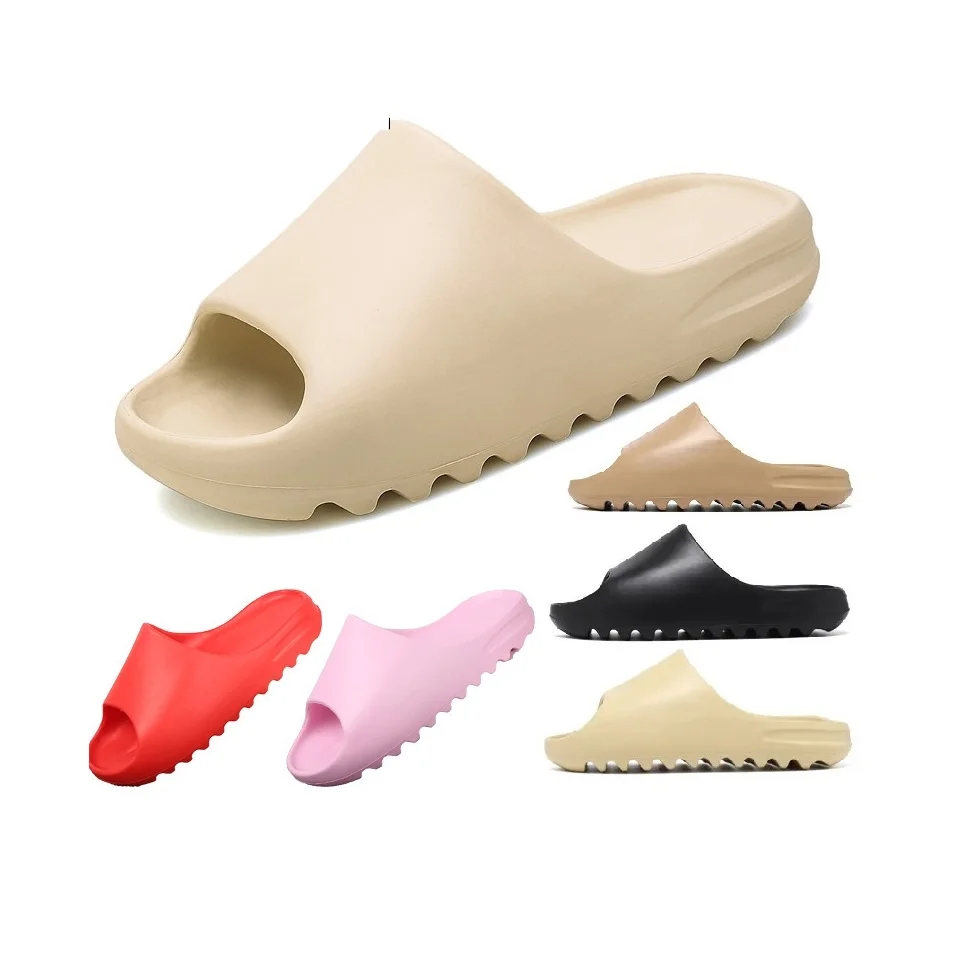 FREE SAMPLE Summer Home Men Slippers Simple Solid Color Shoes Non-slip Bathroom Slides Flops Couples Unisex Platform Slippers