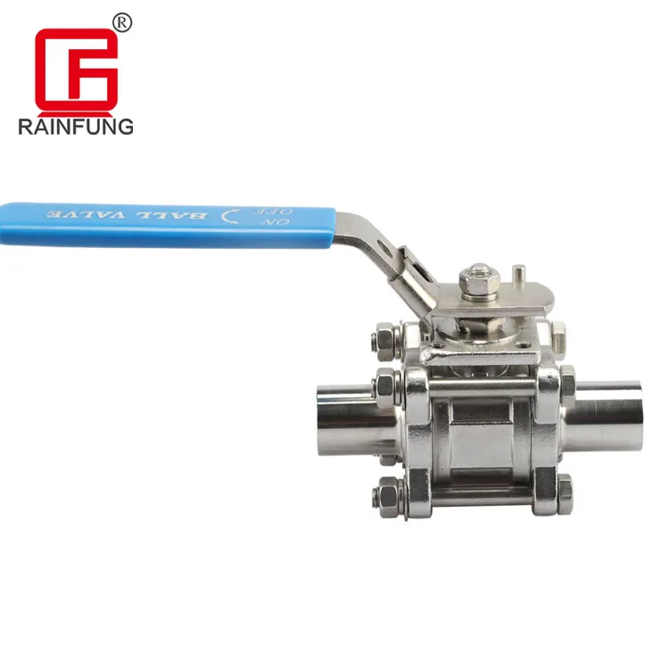 Sanitary Stainless Steel 304 316L 1 inch 1000WOG Manual Tri Clamp Full Package 3 PC Ball Valve