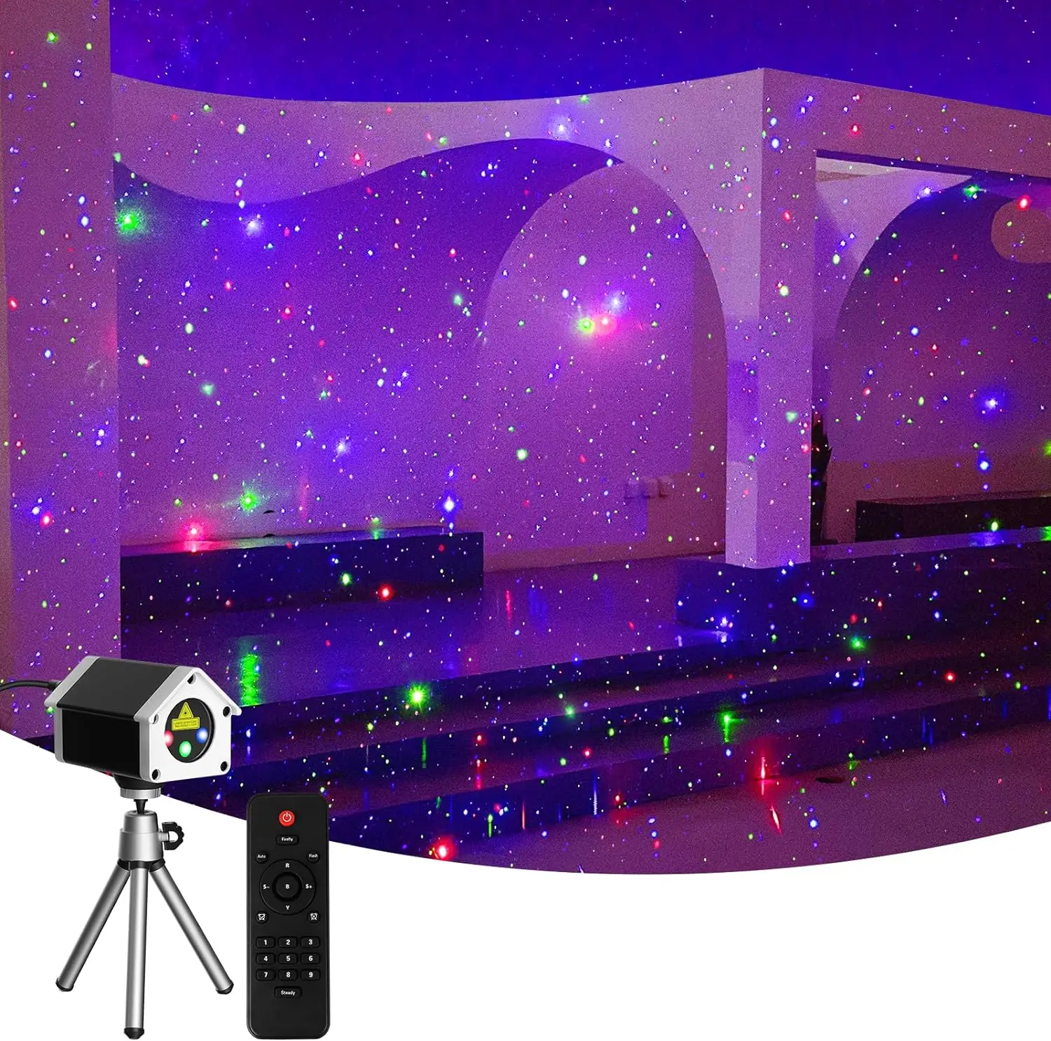 Лазерные рождественские проекторы уличные 3 вида цветов светлячки RGB световое шоу праздничные украшения