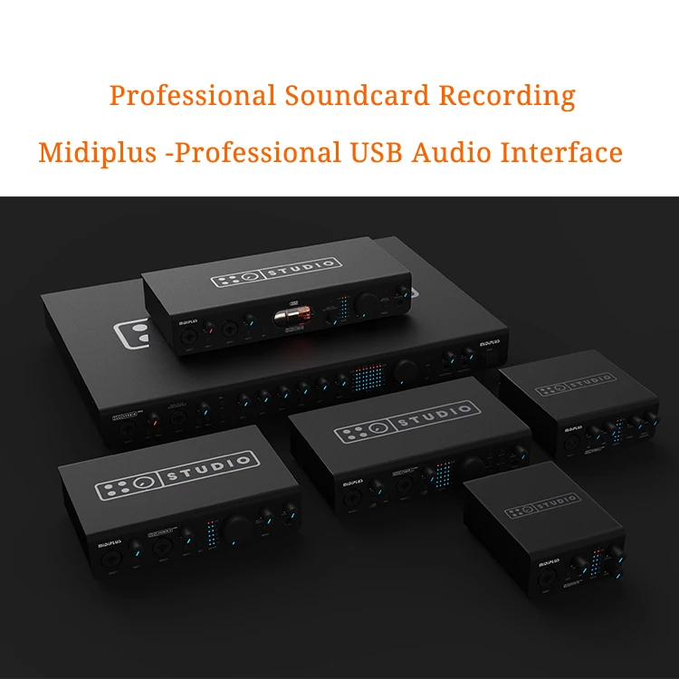 MIDIPLUS Studio S pro OTG High-End Professional Usb Audio Interface 24-Bit/192Khz Hd Recording Studio-Grade Sound Quality