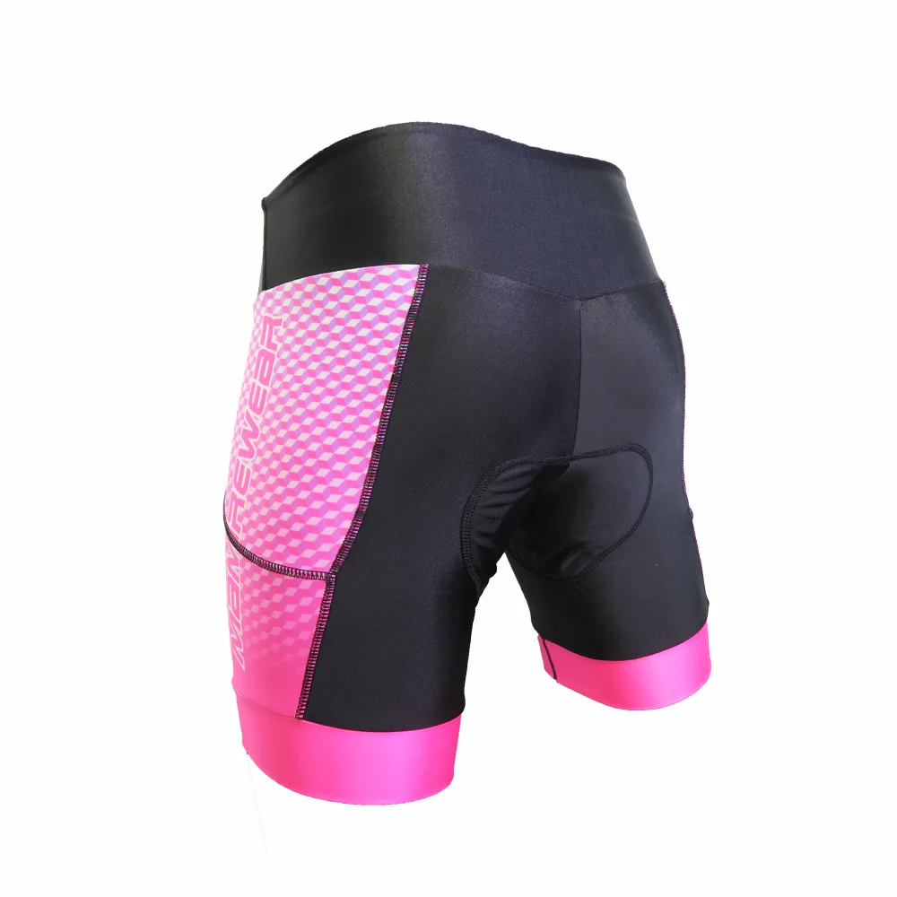 Soft band pink cycling clothes,Ladies and girls high waist band cycling short