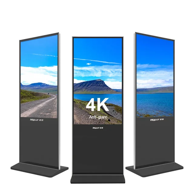 49 inch floor standing  lcd displays advertising screens touch screen digital signage