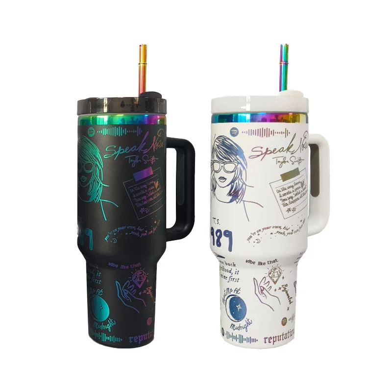 christmas gift Custom Ion laster cut taylors 304 stainless steel insulated thermal coffee cups 40oz leakproof coffee travel mugs