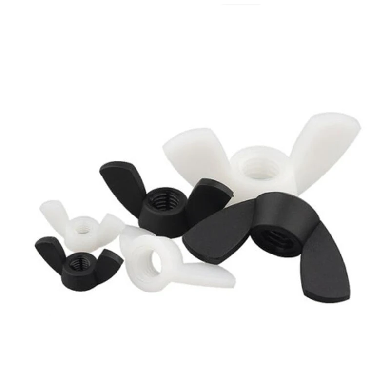 M3 M4 M5 M6 M8 M10 M12 Nylon Wing Nut Plastic Ingot Nut Plastic Butterfly Type Plastic twist Nut