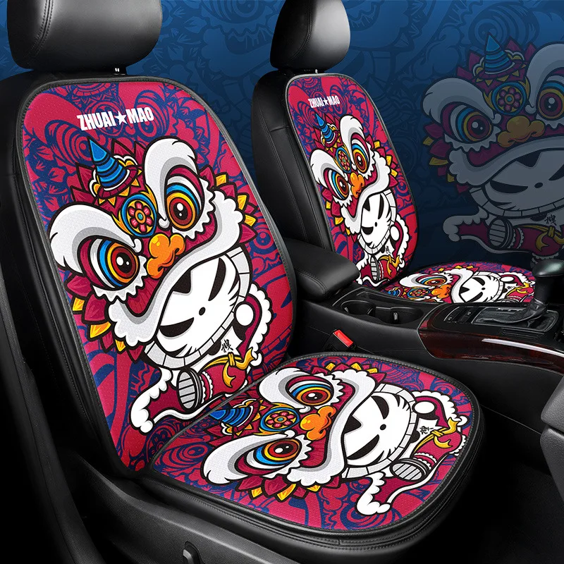 Chinese style opera personalized universal car seat covers breathable pet cartoon car accessories auto car seat covers