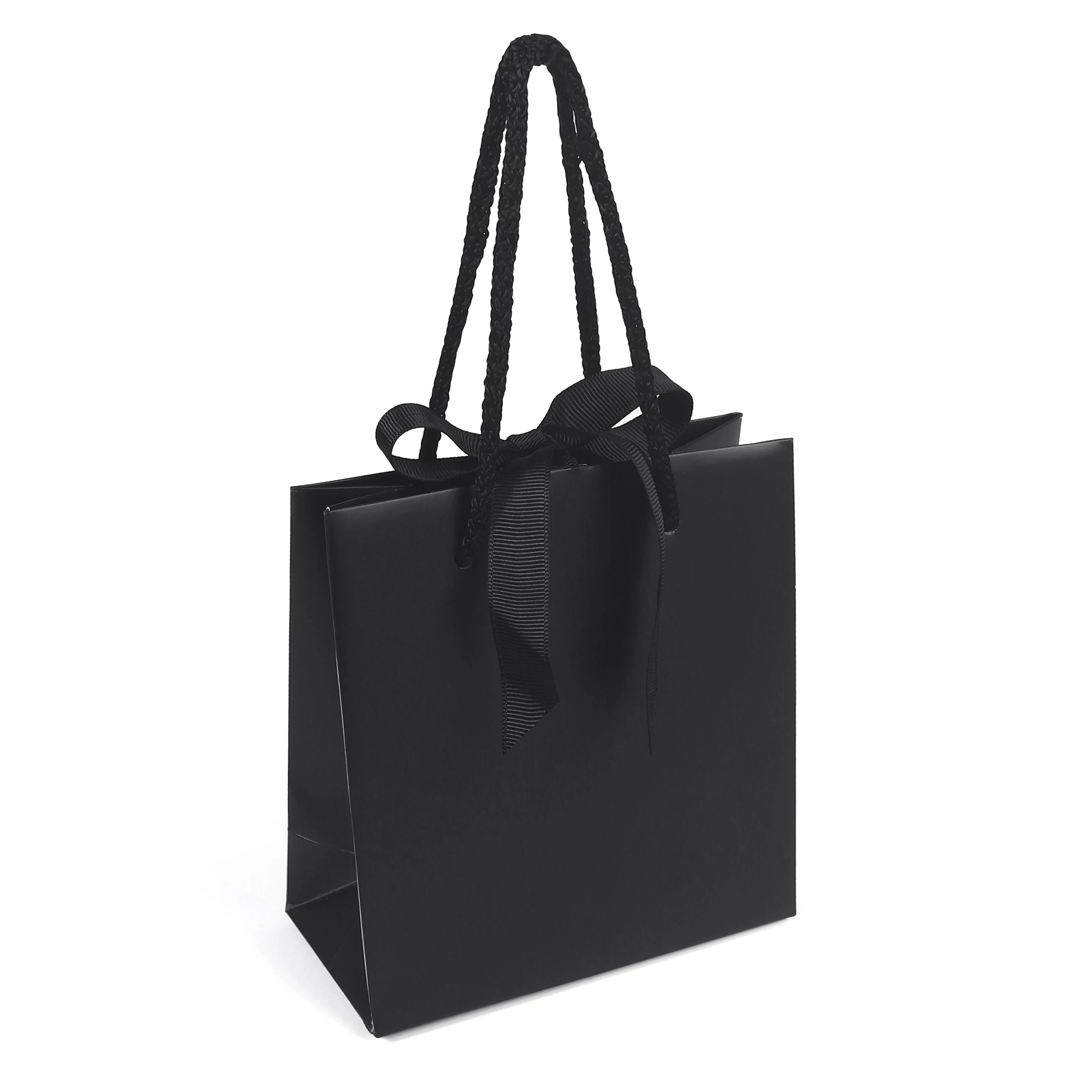 black paper bag-M SHYRABBIT Gift Bags with Ribbon Handles