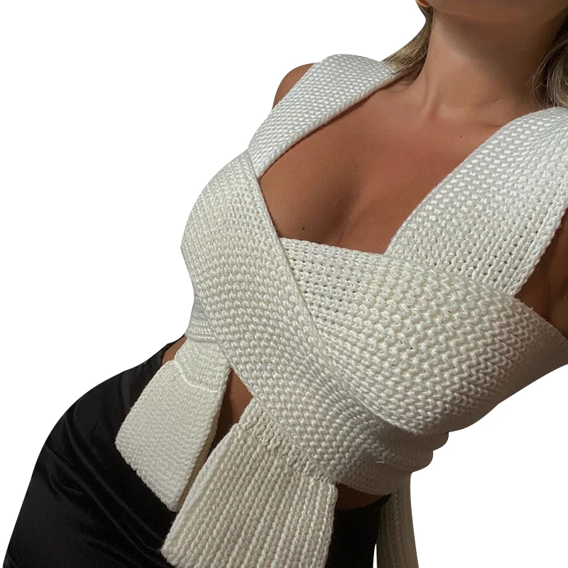 Новинка, сексуальный топ-бюстье с крестиком, женский модный тонкий сексуальный клубный Топ без рукавов, женские топы на бретелях