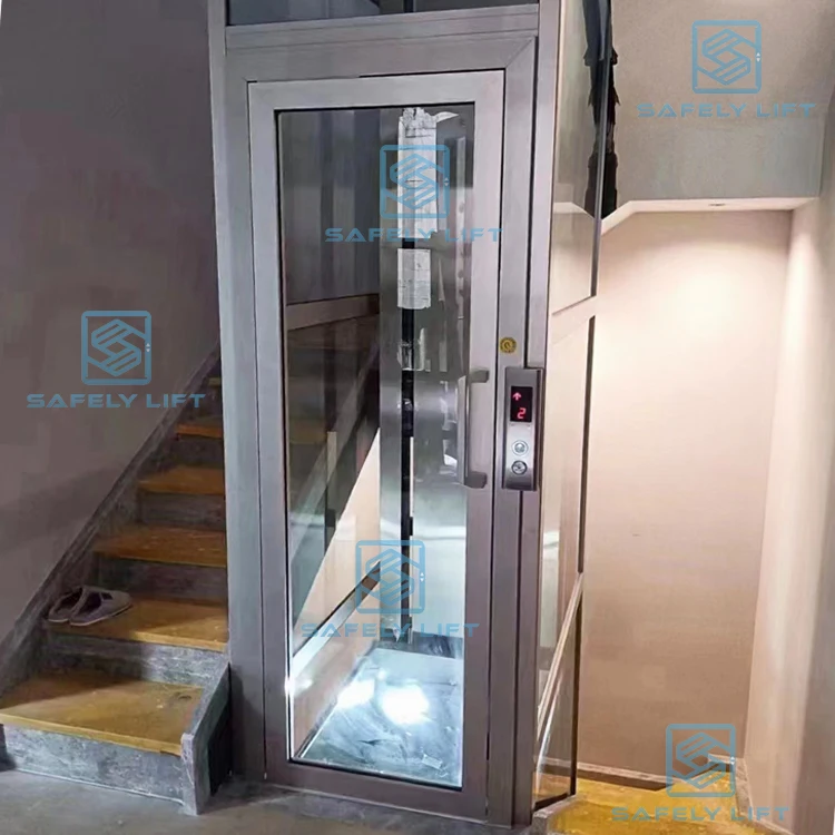 Безопасно 2-этажный уютный и маленький домашний лифт вилла Лифт все стеклянные дома для продажи
