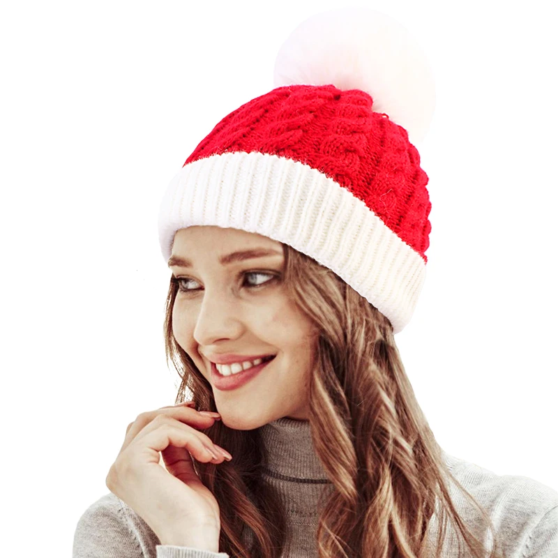 New Design Winter Hats Christmas Popular Color blocking Caps Unisex Different Type Warm Hats