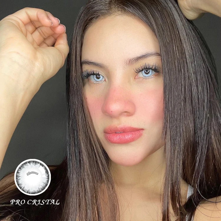 Accept customization nice charming color Meetone Pro crystal korea quality yearly soft eye cosmetic colored contact lenses