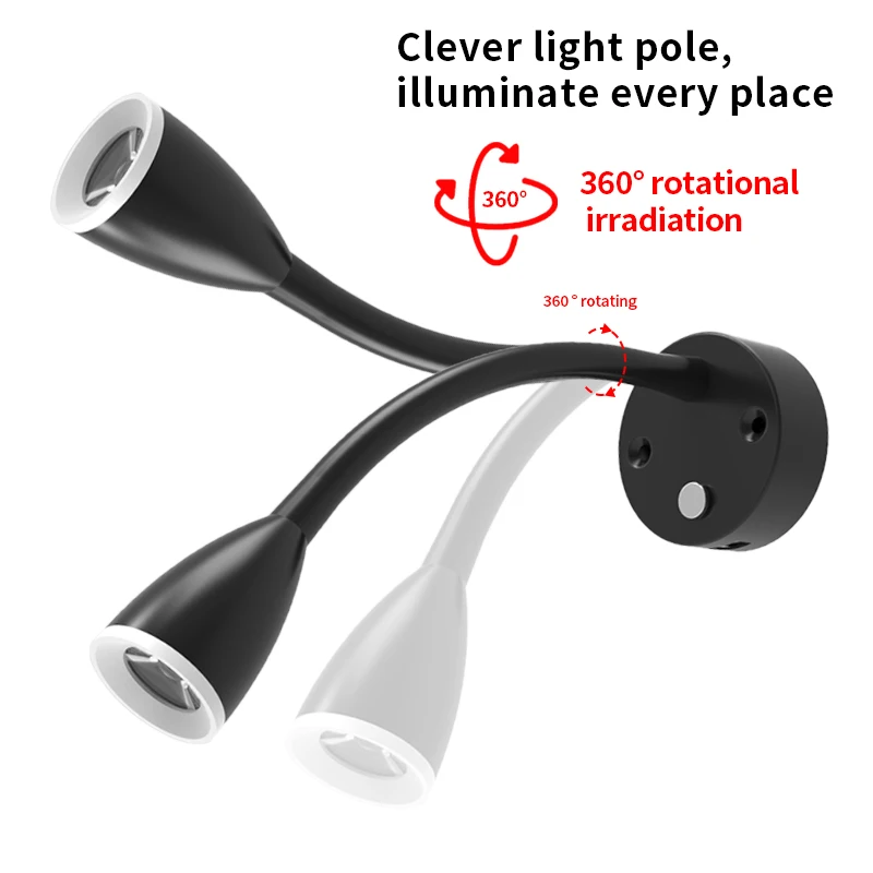 Quality Boat Light Ship Wall Surface Mounted Lamp Led RV Reading Light Touch Switch USB touch switch reading lamp led light