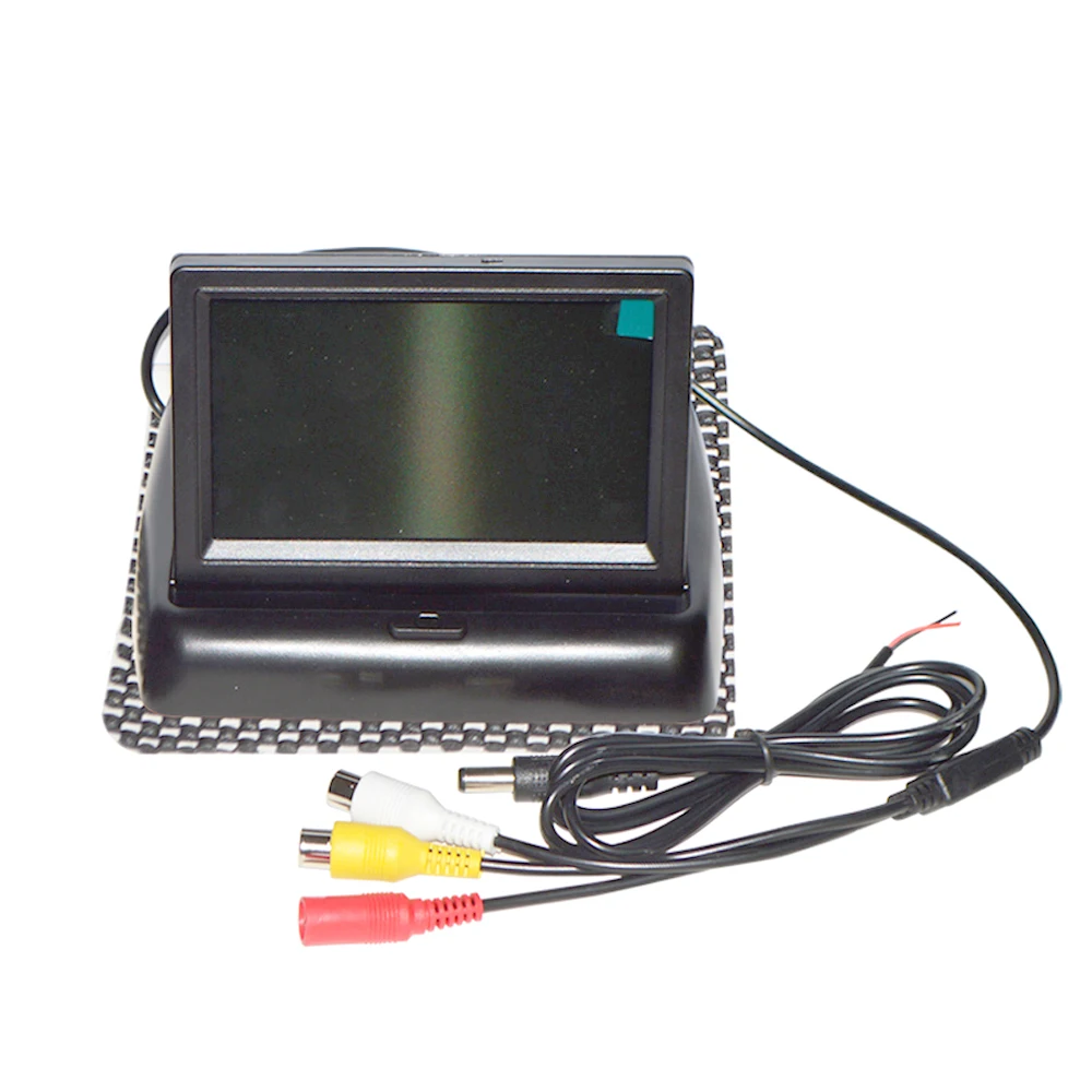 4 3 дюймов Tft Lcd приборной панели автомобиля в сложенном виде монитор Применение dvd-плеер ТВ TFT ЖК-дисплей аудиосистемы с 2 канала видео вход 300 кд/m2 и