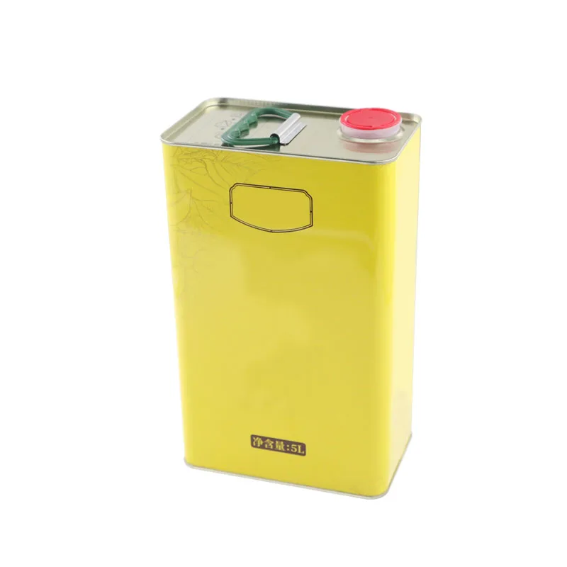 
Customized printing 5L metal tin can with handle for engine oil 