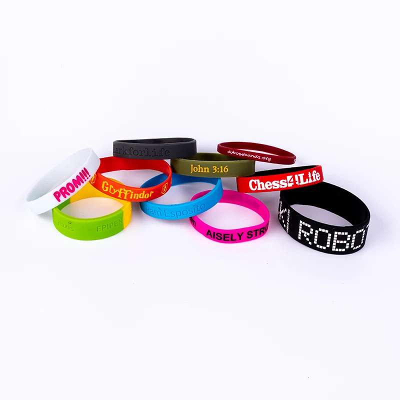 Hot Selling Eco-friendly No Minimum Cheap Custom Logo Silicone Bracelet Wristband As Advertising Gifts